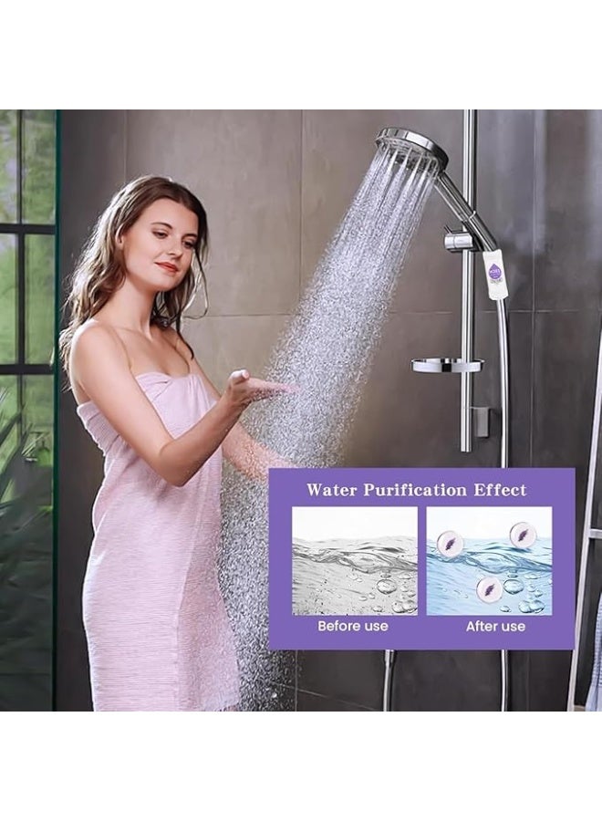 Lonimia Shower Filter with Aroma Therapy, for Universal Output Showerhead, Soften Hard Water, Chlorine & Flouride Removal, Skin & Hair Care, Easy Installation,Universal Fit, Eco-Friendly (Lavender) - Image 3