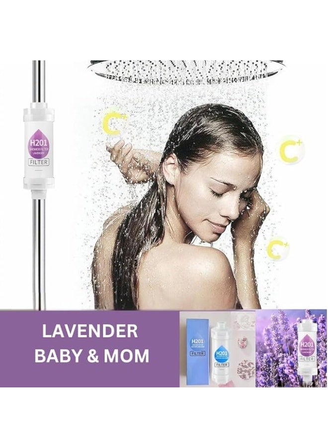 Lonimia Shower Filter with Aroma Therapy, for Universal Output Showerhead, Soften Hard Water, Chlorine & Flouride Removal, Skin & Hair Care, Easy Installation,Universal Fit, Eco-Friendly (Lavender) - Image 4