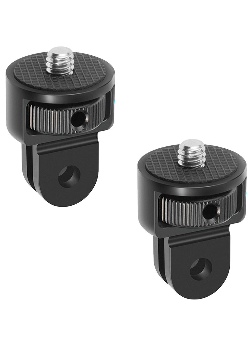 Excefore 2PC Camera Tripod Mount for Gopro Adapter, 360° Adjustment 1/4-20 Screw Conversion Adapter for GoPro Hero10, Insta360 ONE X3, X2, Go 2 3, Yi and Other Action Cameras  - Image 1