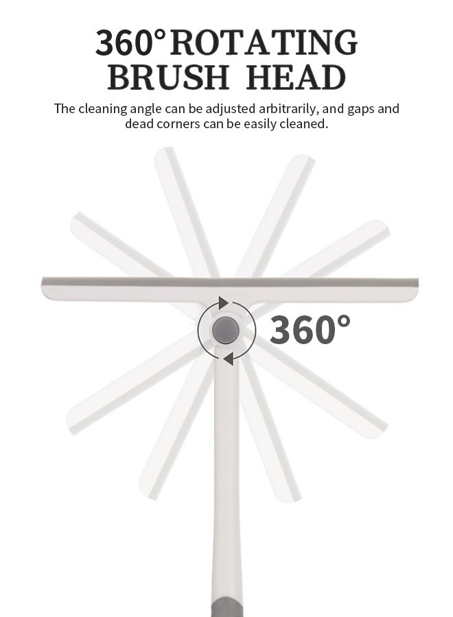 Window Squeegees Shower Wiper 360° Pivot Glass Cleaner with Hanging Hole 27cm Extra Wide Rubber Blade & Non-Slip Handle for Cars Kitchen Mirrors Windows - Image 4