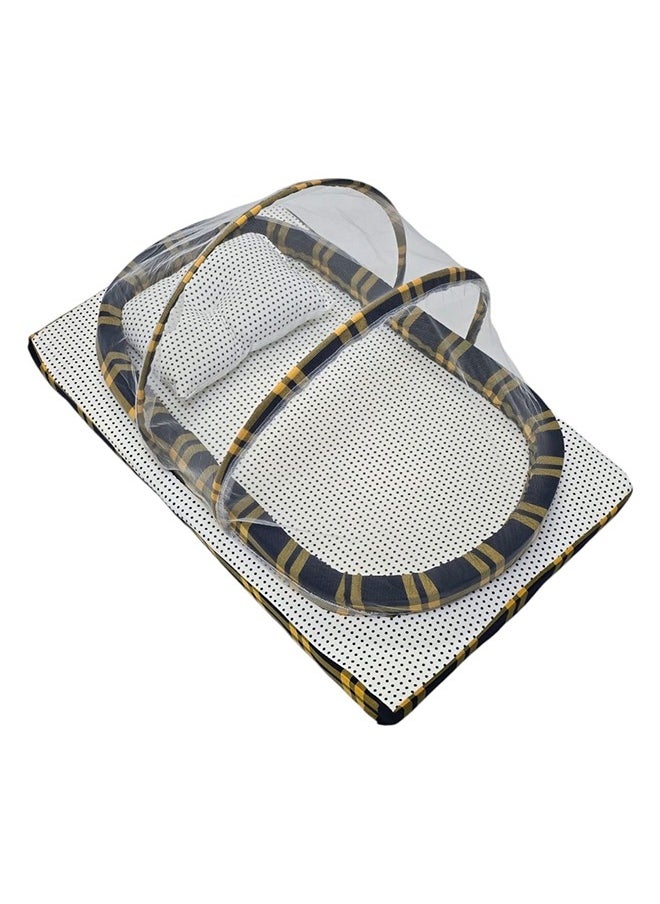 BABYCARA - Baby Net Bed With Thick Mattress, Mosquito Net And Neck Pillow, 80 CM X 48 CM - Image 1