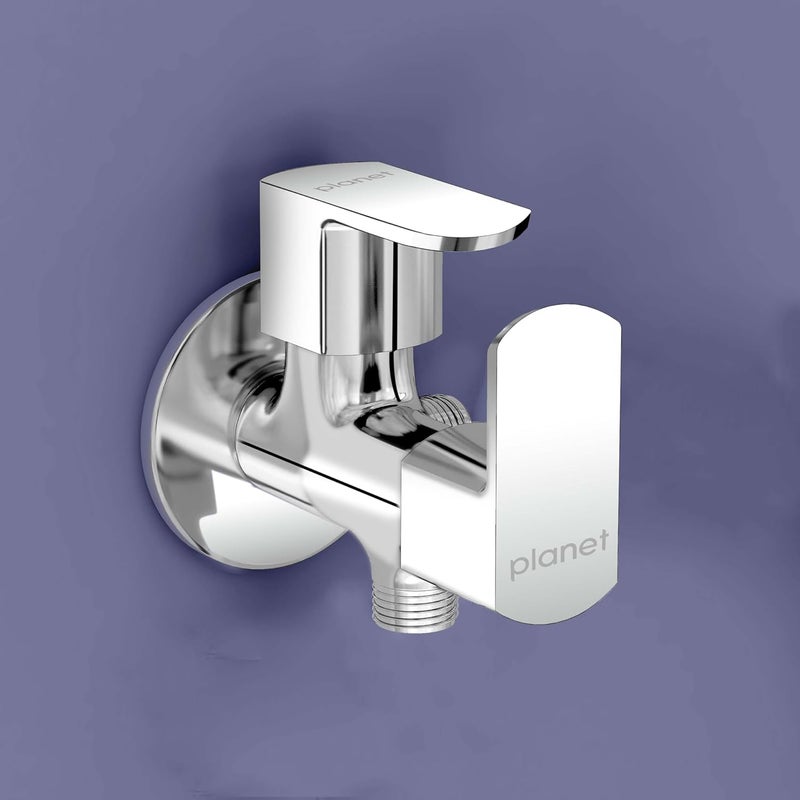 Planet 2 in 1 Angle Cock2 Way Angle Valve for Bathroom with Teflon Tap KromaChrome - Image 5