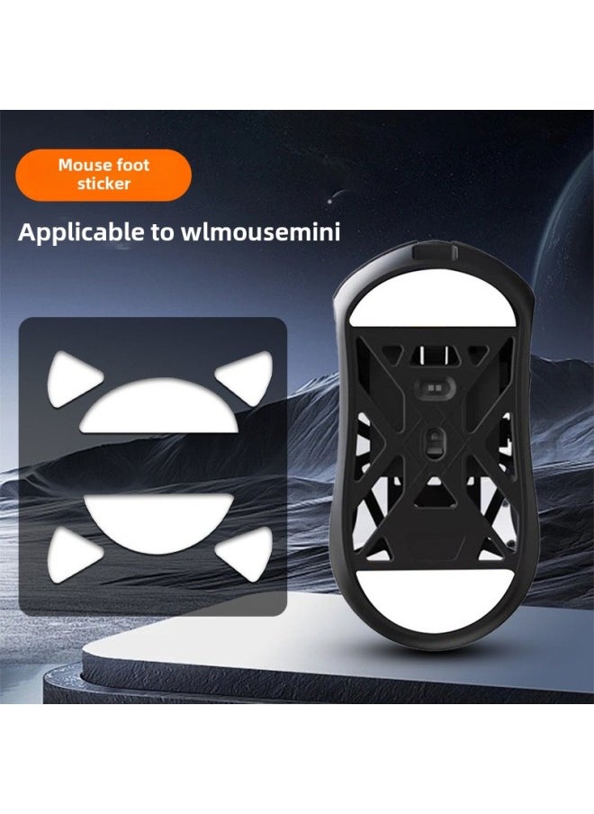 Generic - For Wanling WL Flower Beast Mini Mouse Foot Sticker Control Ice Plate Magnesium Alloy MAX Teflon Foot Sticker-Color:[wanling Max] Ice Version Smooth (ice Upgraded Model) 1 Set - Image 1