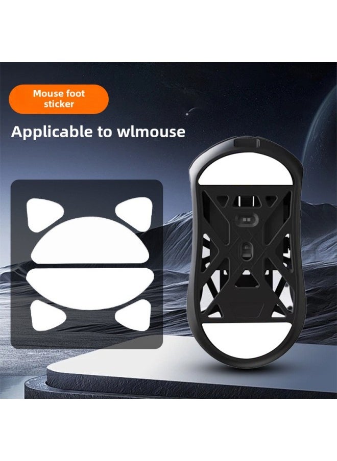 Generic - For Wanling WL Flower Beast Mini Mouse Foot Sticker Control Ice Plate Magnesium Alloy MAX Teflon Foot Sticker-Color:[wanling Max] Ice Version Smooth (ice Upgraded Model) 1 Set - Image 1