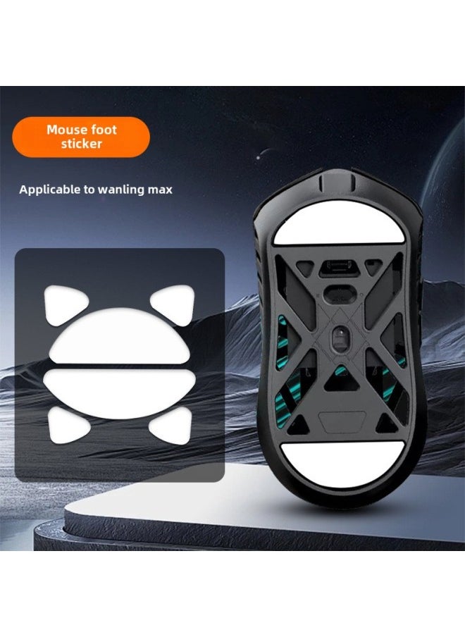 Generic - For Wanling WL Flower Beast Mini Mouse Foot Sticker Control Ice Plate Magnesium Alloy MAX Teflon Foot Sticker-Color:[wanling Max] Ice Version Smooth (ice Upgraded Model) 1 Set - Image 1