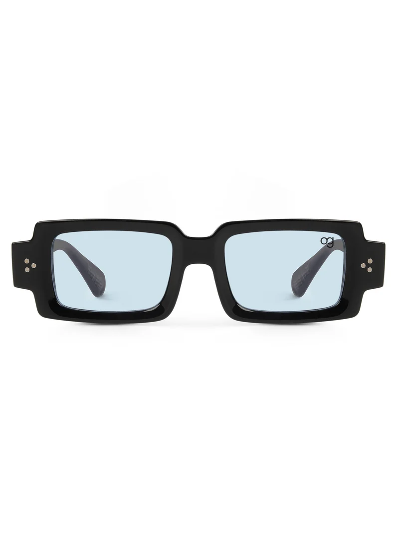 Woggles Designer Blue Rectangle Sunglasses| Men & Women| 100% Uv Protection
