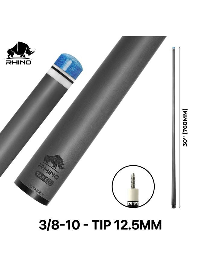 Rhino 30" / 3/8-10 قضيب بلياردو كربوني مفرد، رأس، 10.5 مم. تقنية انخفاض الانحراف، سلس للغاية، تدرج احترافي، سهل اللعب - Image 2