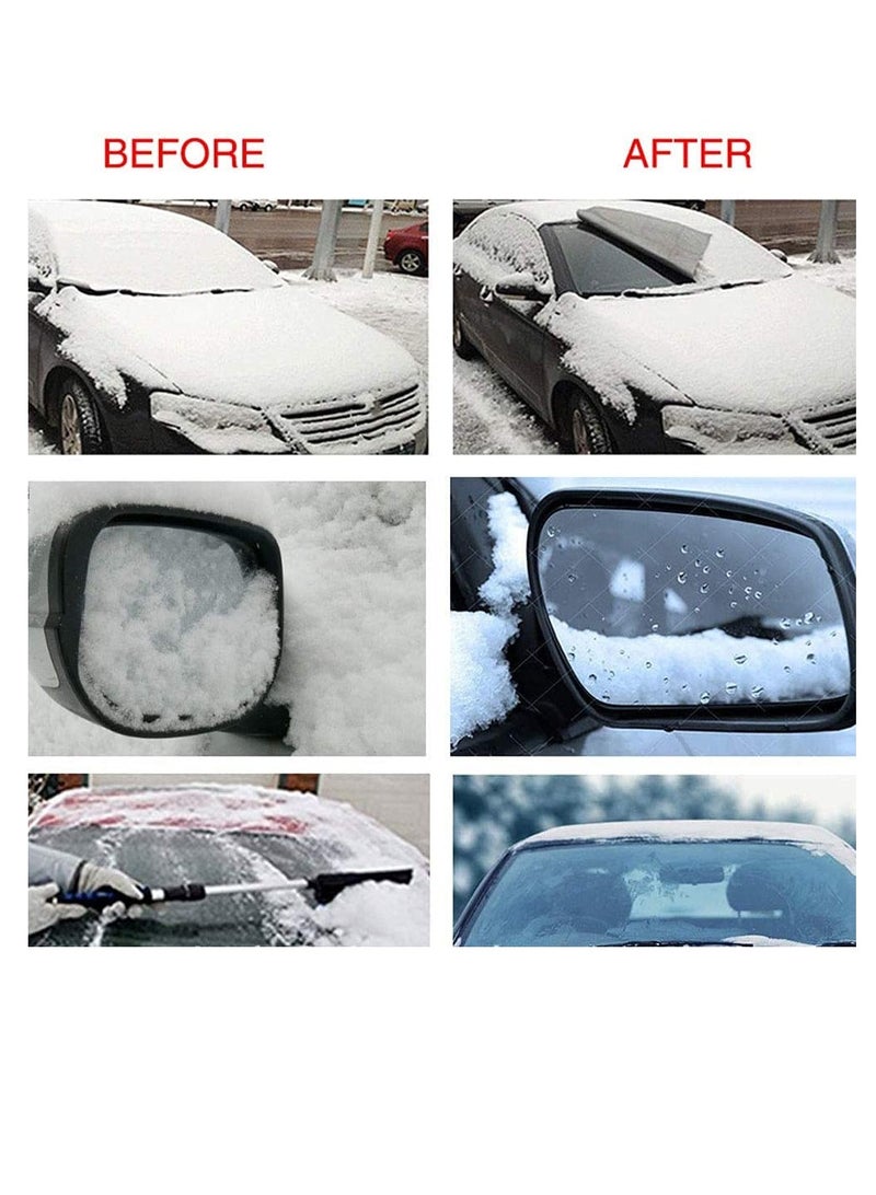 Excefore Car Front Windshield Sun Shade with 2 pcs Side Mirror Sunshade, Winter with Side Mirror Cover Snow UV Protection Frost Truck Windshield Sunshade - Image 3