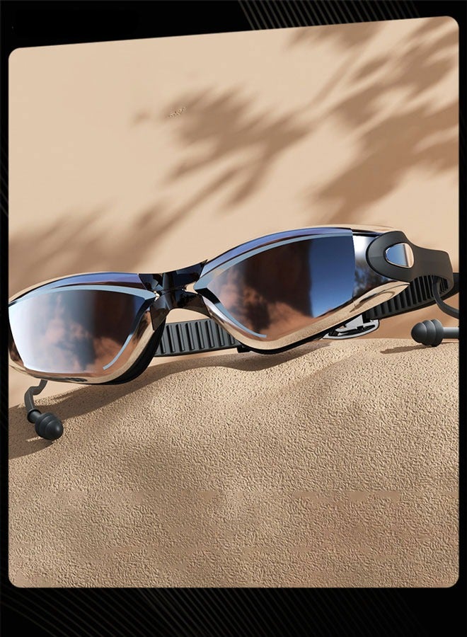 YUKE Men Adjustable Anti-Fog NO Leaking UV Protection Wide View Lightweight Swimming Goggles - Image 1