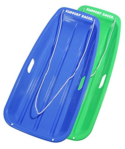 Slippery Racer Downhill Sprinter Snow Sled 2 Pack BlueGreen - Image 1