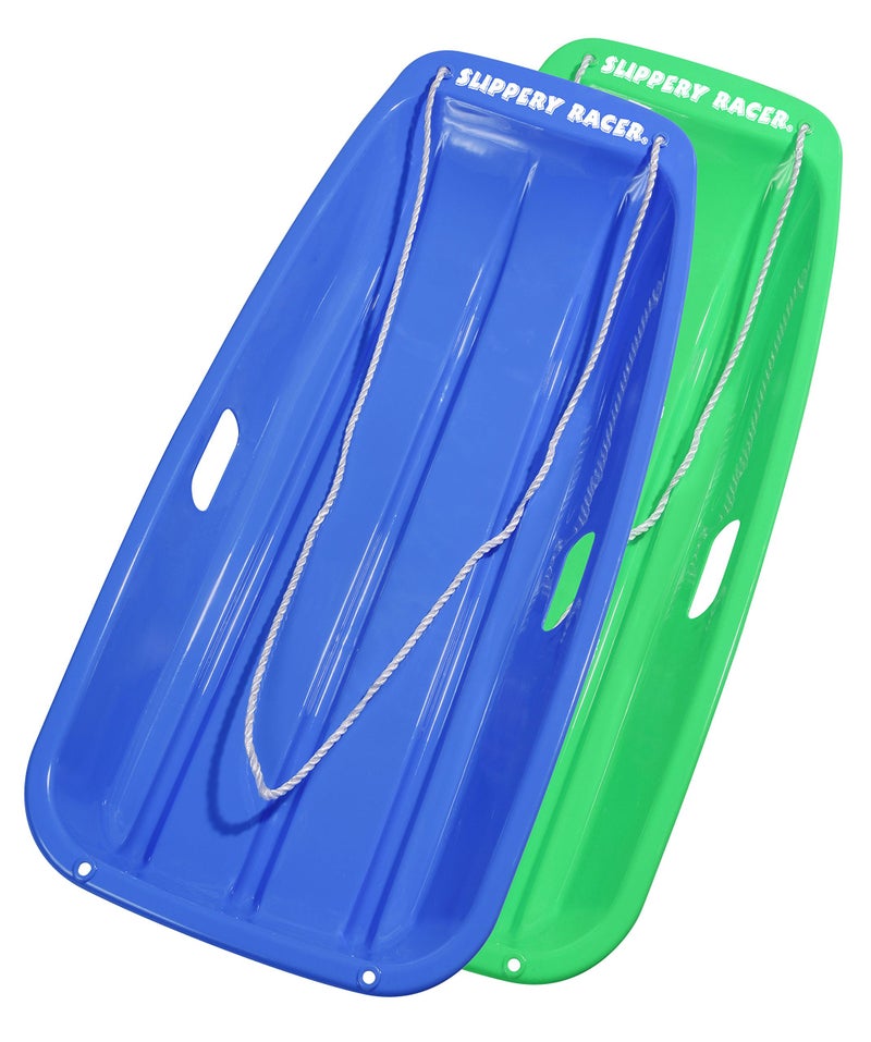 Slippery Racer Downhill Sprinter Snow Sled 2 Pack BlueGreen - Image 2