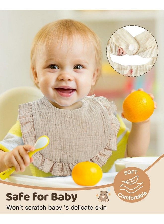 Lictin Muslin Baby Drool Bibs 8 Pack Baby Bandana Drool Bibs Cotton Unisex Snap Muslin Bibs For Boys Girls Absorbent & Soft For Teething And Drooling  - Image 3