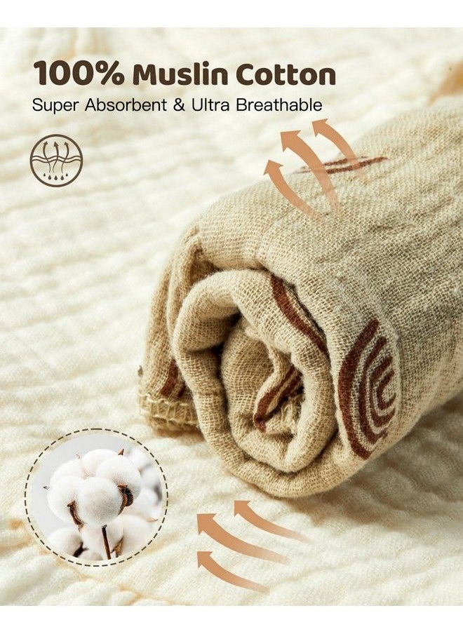 Lictin Muslin Baby Drool Bibs 8 Pack Baby Bandana Drool Bibs Cotton Unisex Snap Muslin Bibs For Boys Girls Absorbent & Soft For Teething And Drooling  - Image 5