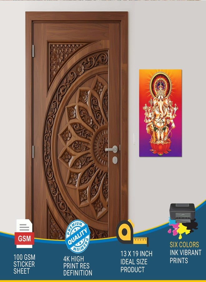 Roostaflag Drishti Ganapathi Poster for Entrance | Vastu Ganesha Poster | Kan Drishti Ganpati Sticker | Lord Ganesh Posters | God Shubha Ganpati Posters for Pooja Room, Home, Office Wall Decor - Image 3