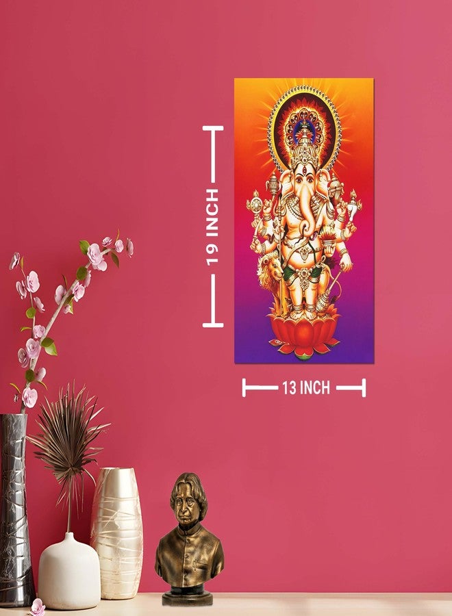 Roostaflag Drishti Ganapathi Poster for Entrance | Vastu Ganesha Poster | Kan Drishti Ganpati Sticker | Lord Ganesh Posters | God Shubha Ganpati Posters for Pooja Room, Home, Office Wall Decor - Image 4