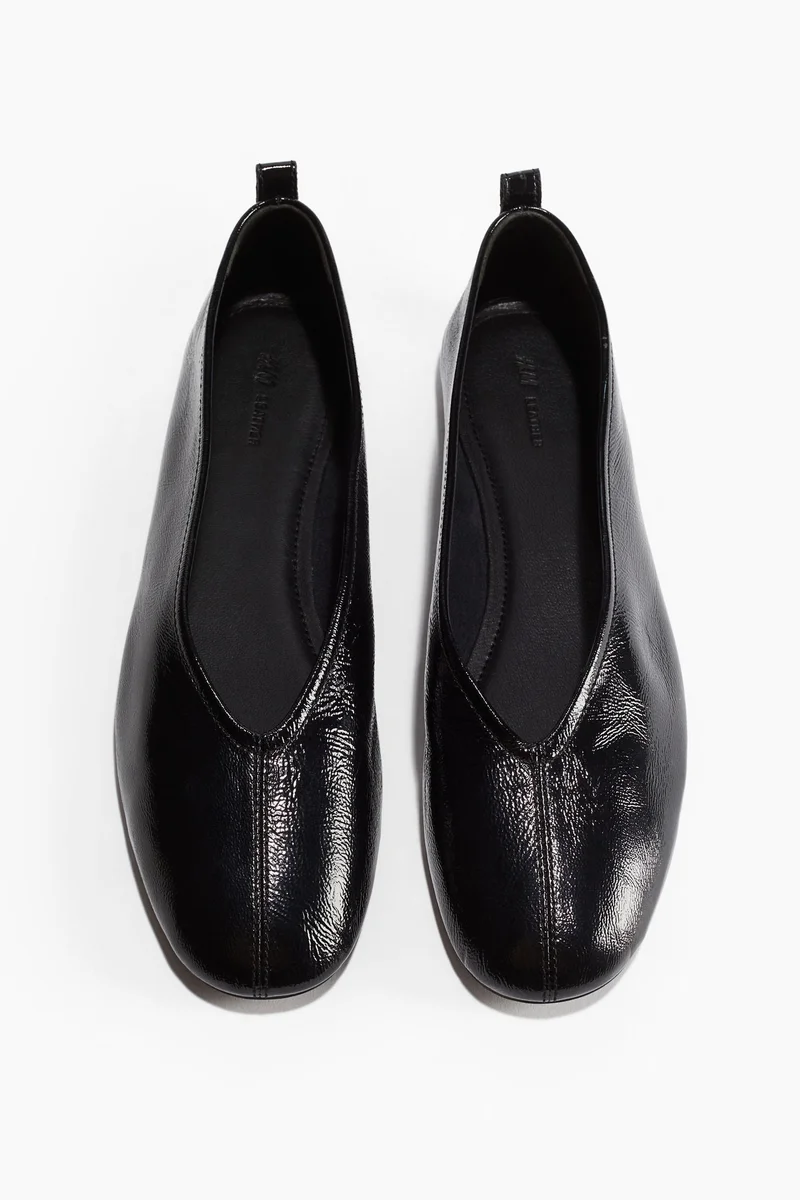 H&M Leather ballet pumps