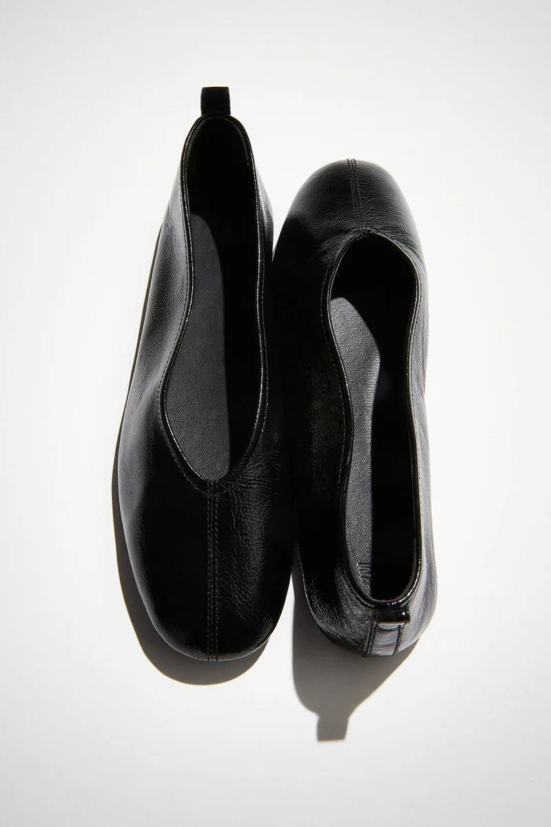 H&M Leather ballet pumps
