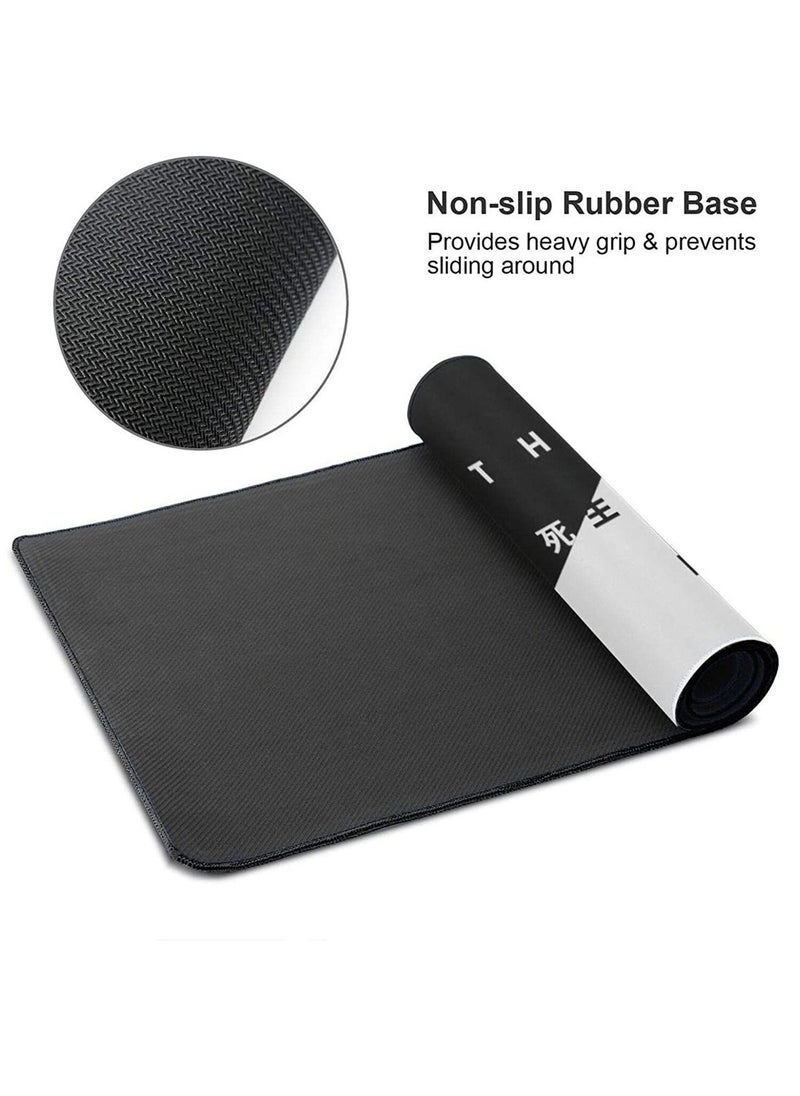 In Air - Black and white cherry blossom oversized mouse pad with Chinese-style design, suitable for gaming, computer keyboard, desktop, and anime mouse pad. - Image 1