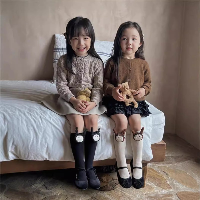 Wa008 Autumn New Children'S Socks Baby Cartoon Doll Combed Cotton Mid-Pile Socks Princess Style Stacking Socks - Image 5
