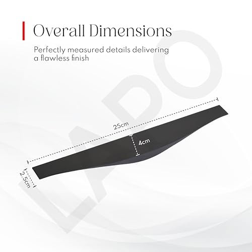 LAPO 3 Pack Elite 10 Inch Aluminum Kitchen Profile Handle, Cabinet Profile Handle, Drawer Handle for Kitchen, Profile Handle for Wardrobe, Profile Pull Handle for Home, Office(Black Finish, Pack of 3) - Image 2