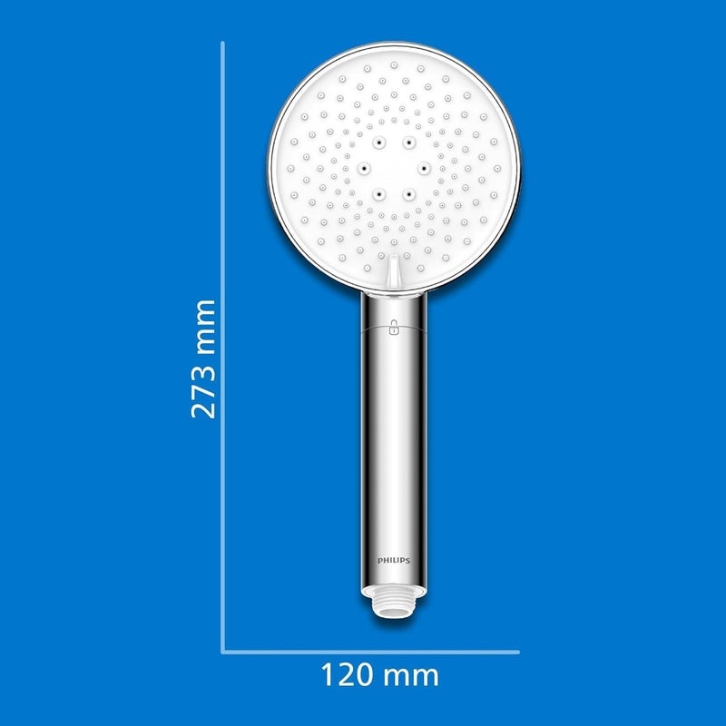 Philips رأس دش فيليبس مع فلتر - يزيل الكلور، 3 أوضاع رذاذ، تصميم معزز للضغط - Image 2