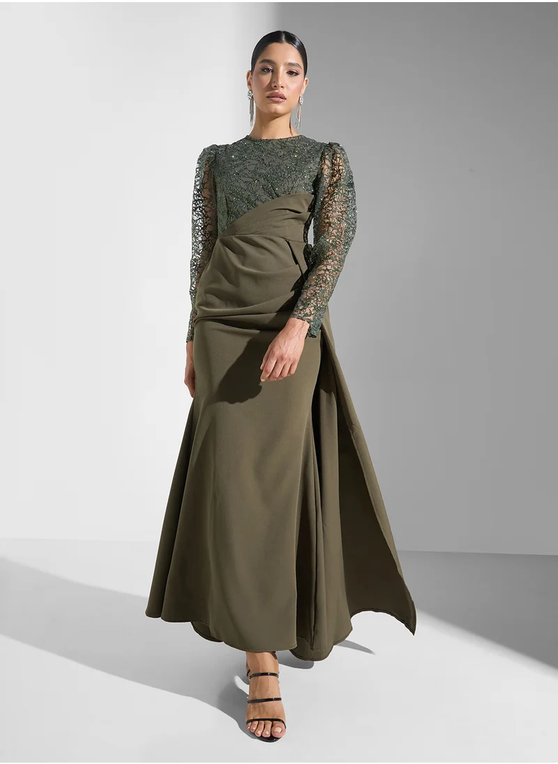 خزانة Shimmer Dress With Ruching
