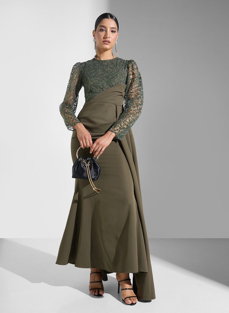 خزانة فستان لامع مع كسرات - Image 4