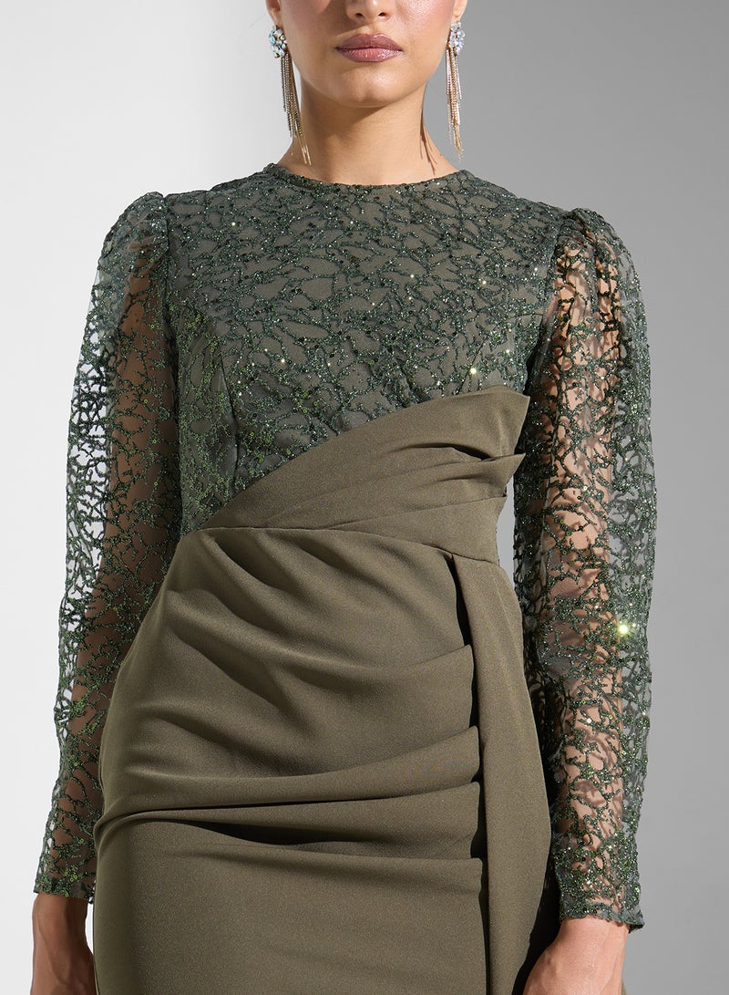 خزانة فستان لامع مع كسرات - Image 3