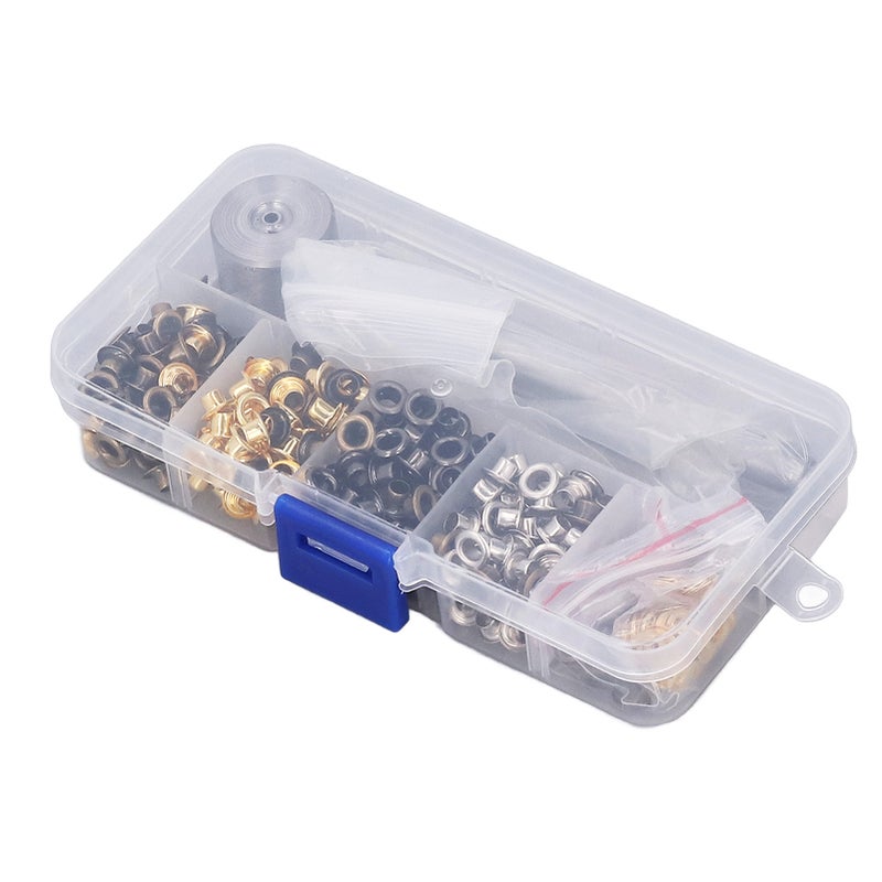 3.5mm Grommet Tool Kit Multicolor DIY Decorations Eyelet Grommet Kit with Transparent Storage Box for DIY Clothing Bags - Image 4