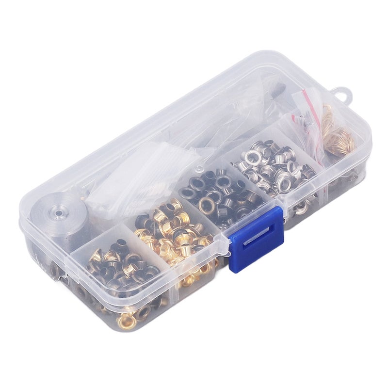 3.5mm Grommet Tool Kit Multicolor DIY Decorations Eyelet Grommet Kit with Transparent Storage Box for DIY Clothing Bags - Image 1