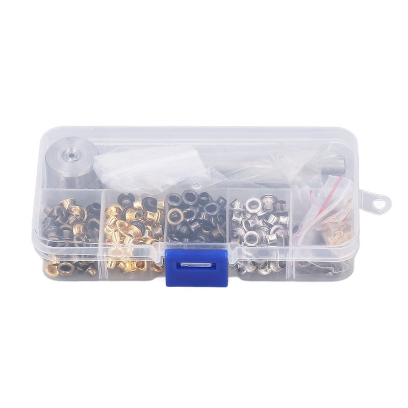 3.5mm Grommet Tool Kit Multicolor DIY Decorations Eyelet Grommet Kit with Transparent Storage Box for DIY Clothing Bags - Image 2