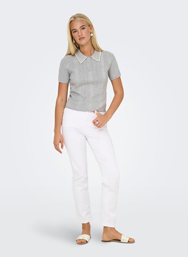 ONLY Onltia Ss Polo Pearl Top Ex Knt - Image 4