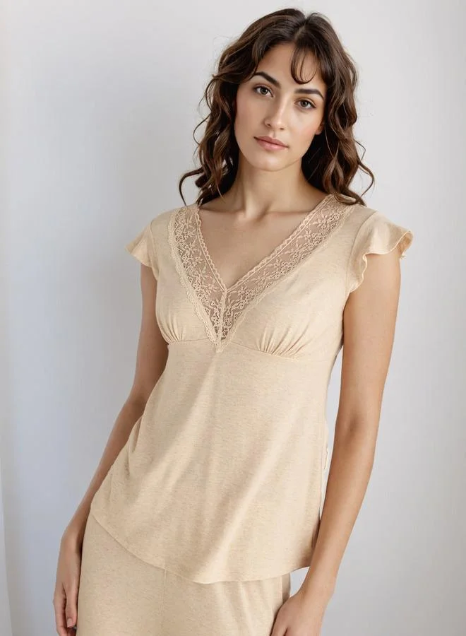 سبلاش فيڤ Pyjama Set Lace Trim Top & Trousers