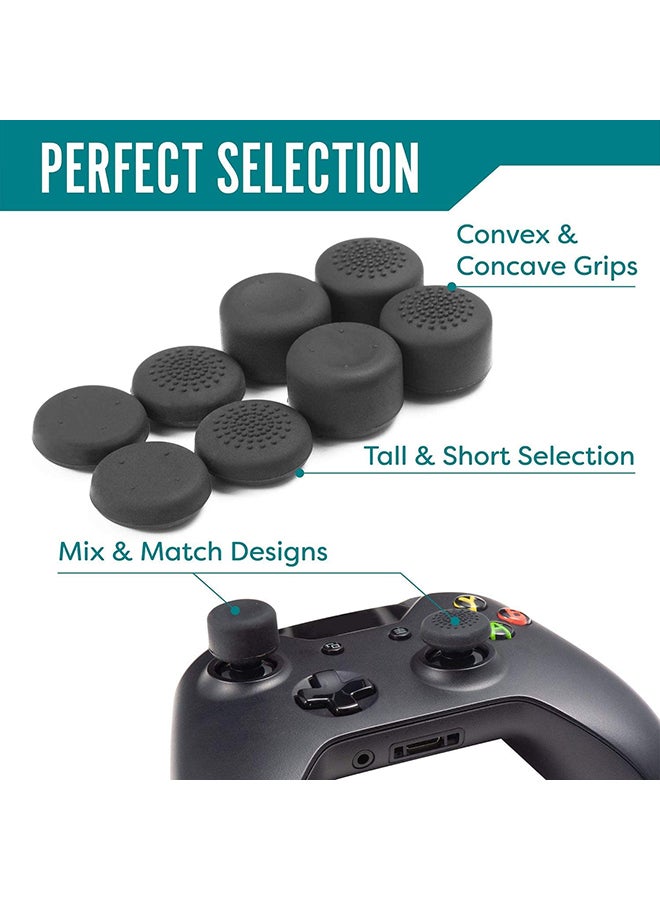 إيه إم جيه طقم أغطية مقابض الإبهام مكون من 8 قطع لجهاز بلايستيشن 4 (PS4)/ بلايستيشن 5 (PS5) - Image 2