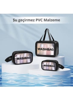 Coofbe 3 Size Waterproof Personal Care Travel Bag Cosmetic Bag Makeup Bag Beach Bag  - Image 4