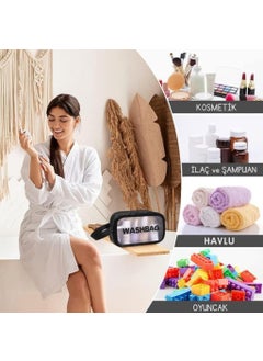 Coofbe 3 Size Waterproof Personal Care Travel Bag Cosmetic Bag Makeup Bag Beach Bag  - Image 3