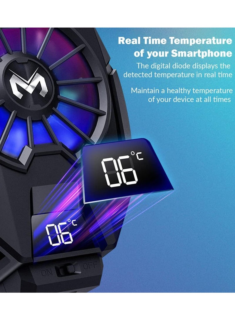 Inder Funcooler Dl05 Mobile Phone Radiator Temperature Display Semiconductor Mobile Cooler Pugb Gaming Universal Phone Cooler With Mobile Phone Cooling Pad  - Image 2