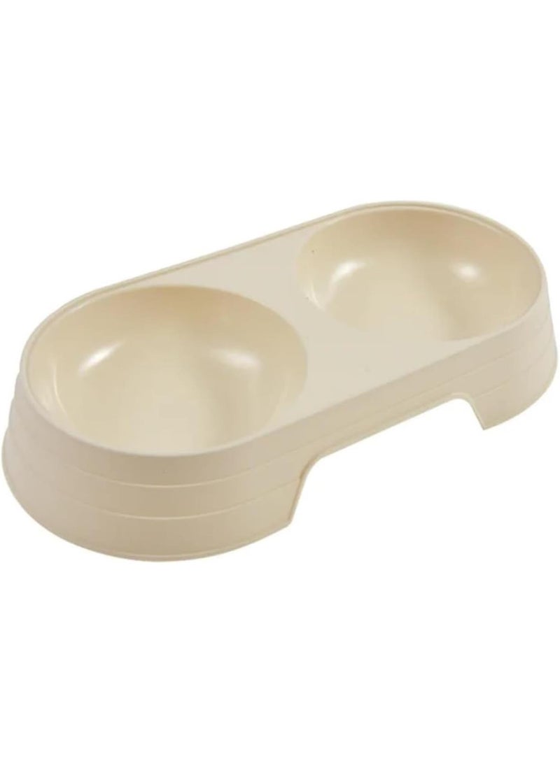 GGOOT Cute Color Pet Bowl，Cat and Dog Double Bowl，Pet Supplies Accessories，Cat Food Bowl ，Pet Products(Yellow) - Image 1