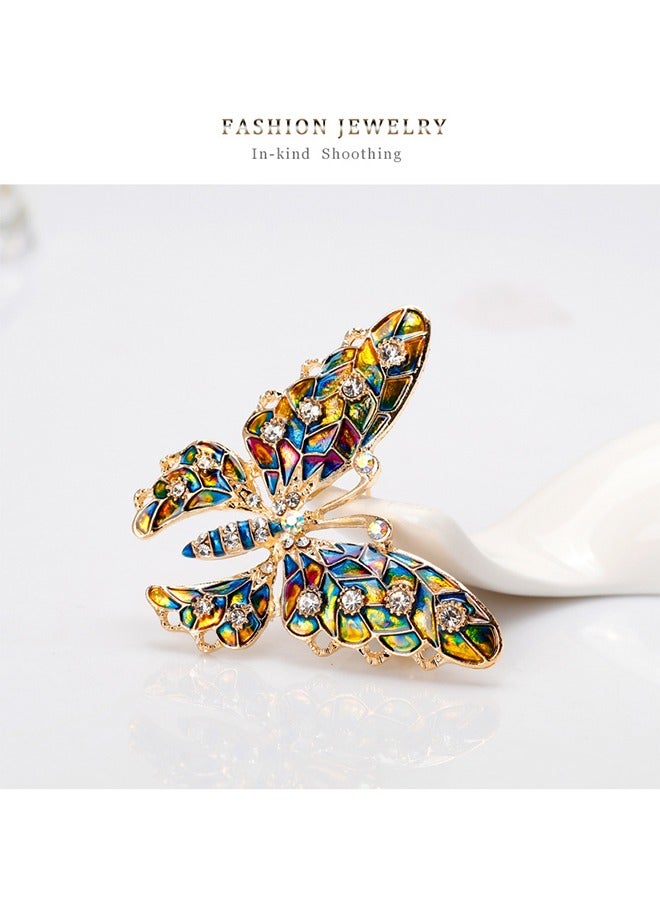 Captaintech 14K Gold erfly Brooche, Anti Rust and Anti Fading Alloy Brooch Pins, Corsage Scarf Clip Women Girls (Gold) - Image 4