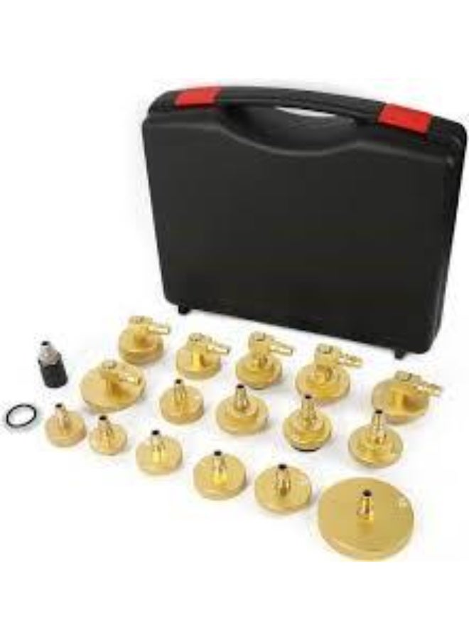 Autool 17 PCS Adapters for Brake Fluid Exchanger | Universal Brake Bleeder Adapter Kit - Image 1