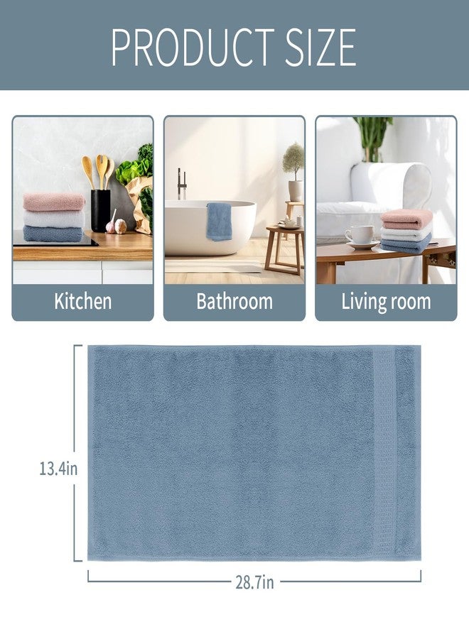 INFICRIME Hand Towels 3 Pack, 100% Cotton Towels, 13x29 Inches, Ultra Soft and Highly Absorbent Face Towels for Bathroom, Gym, Shower, Hotel, Spa & Kitchen, 3 Colors - Image 3