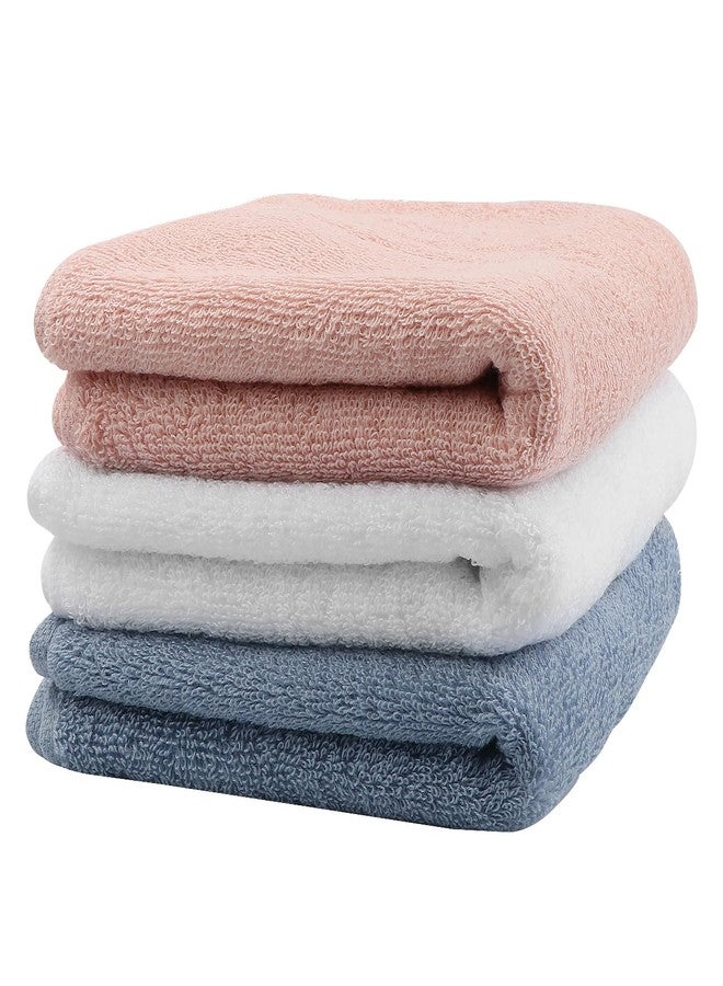 INFICRIME Hand Towels 3 Pack, 100% Cotton Towels, 13x29 Inches, Ultra Soft and Highly Absorbent Face Towels for Bathroom, Gym, Shower, Hotel, Spa & Kitchen, 3 Colors - Image 1