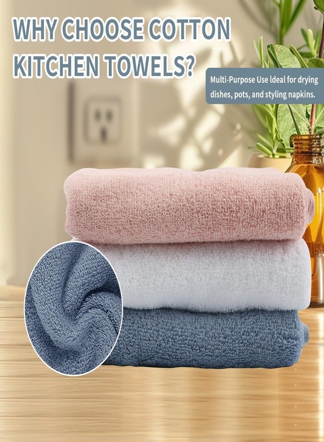 INFICRIME Hand Towels 3 Pack, 100% Cotton Towels, 13x29 Inches, Ultra Soft and Highly Absorbent Face Towels for Bathroom, Gym, Shower, Hotel, Spa & Kitchen, 3 Colors - Image 4