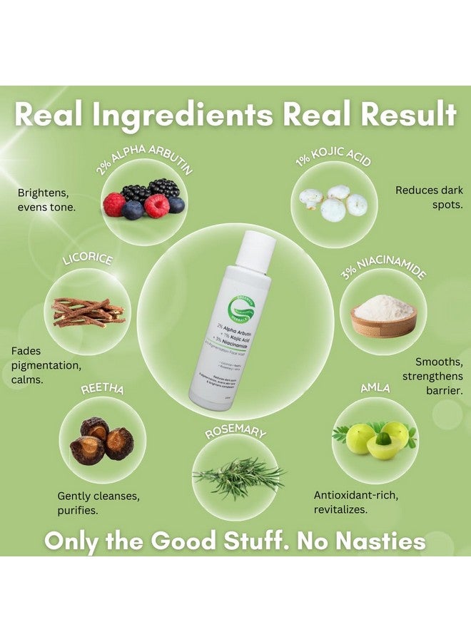 Greenviv 2% Alpha Arbutin + 1% Kojic Acid + 3% Niacinamide Anti-Pigmentation Face Wash | Helps Reduce Dark Spots, Even Skin Tone & Boost Radiance | 100ml - Image 5