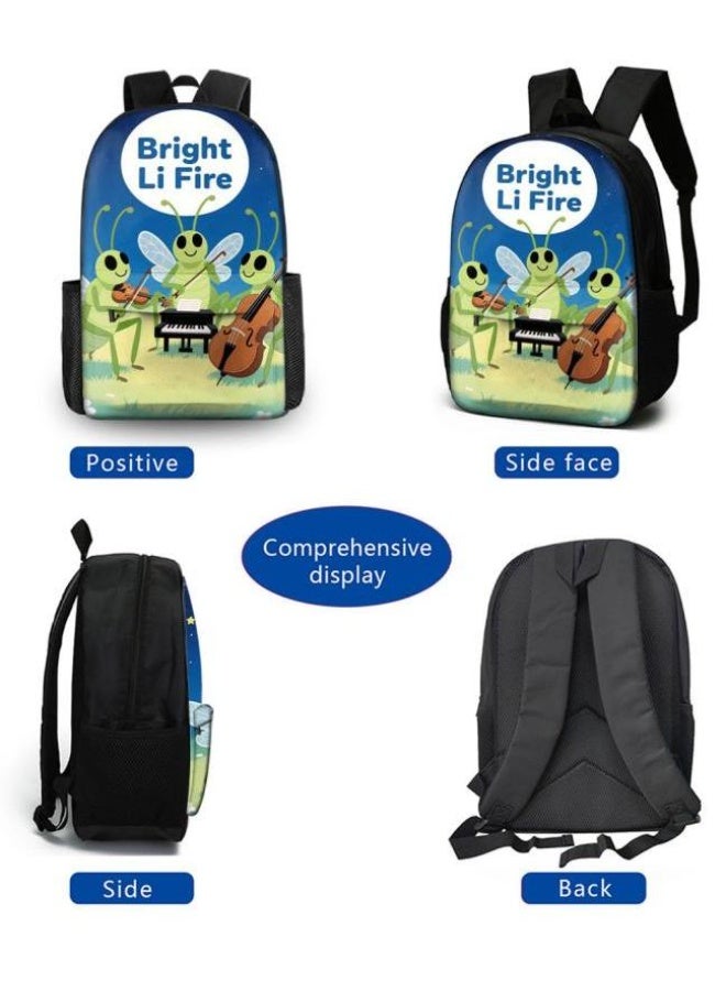 واضح من النار حقيبة كرتونية من ثلاث قطع، يسهل التعامل معها في مناسبات مختلفة (متوفرة للطلاب والأطفال والأصدقاء في النزهايات وتسلق الجبال والتعليم المدرسي وما إلى ذلك) | الكتفين + حقائب اليد + حقائب القرطاسية | موسم العودة إلى المدرسة / هدايا المهرجان - 14 - Image 3