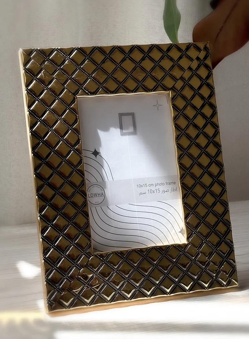 LOWHA Ornate Tabletop Picture Photo Frame with MDF Backing Includes Built-in Stand and Acrylic Front