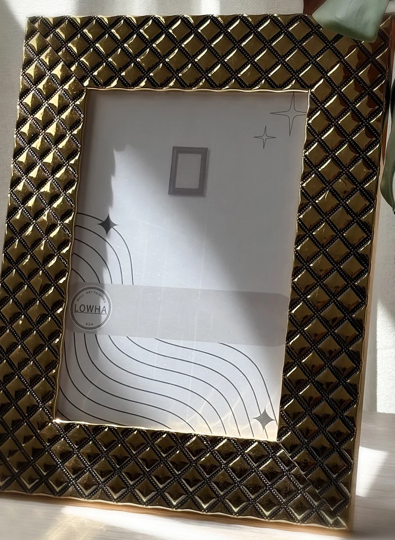 LOWHA Ornate Tabletop Picture Photo Frame with MDF Backing Includes Built-in Stand and Acrylic Front