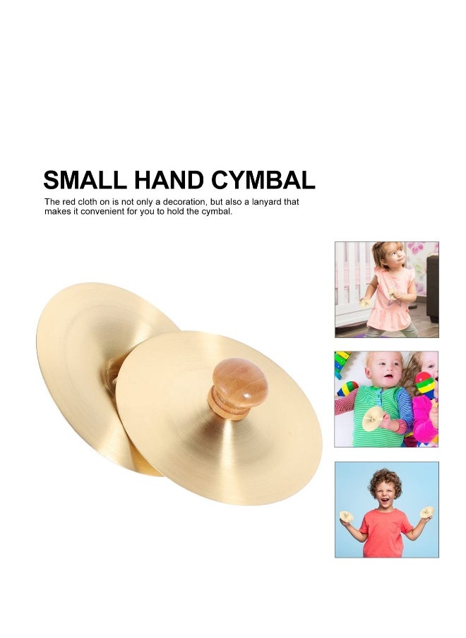 Generic Finger Cymbals,Wooden Handles, 1 Pair 3.5inch Finger Cymbals Copper Mini Finger Cymbals Hand Cymbal Belly Dance Finger Cymbal,Music Instrument for Adults, Kids, 9cm  - Image 4