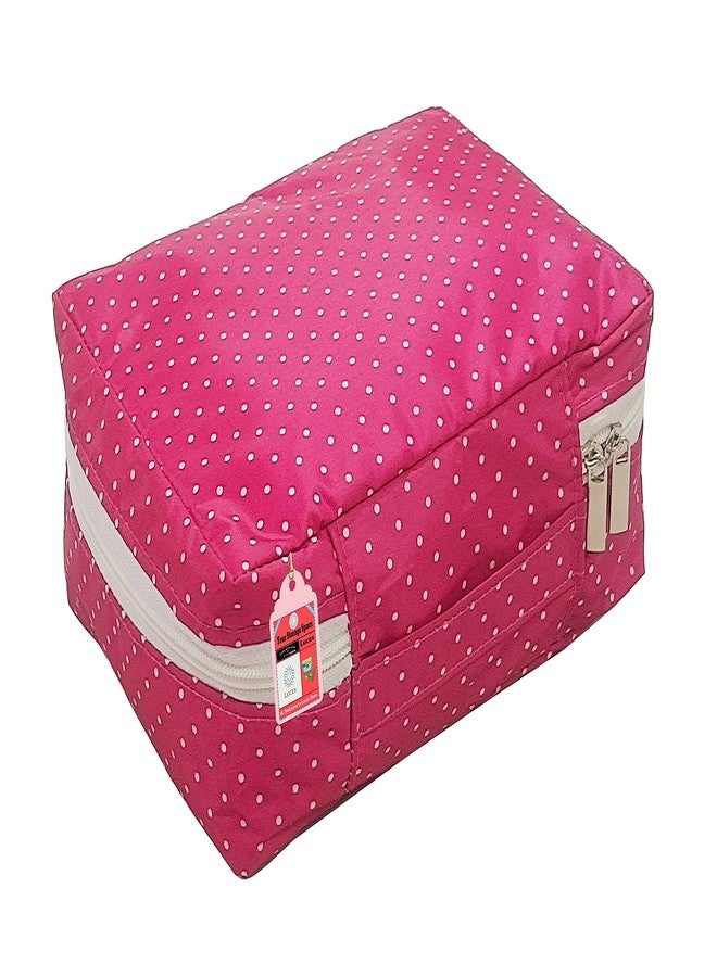 Luces Makeup Storage Box Cosmetic Vanity Toiletry Necklace Travelling Wardrobe Organizer Jewellery Pouch for Women (Pink) - Image 5