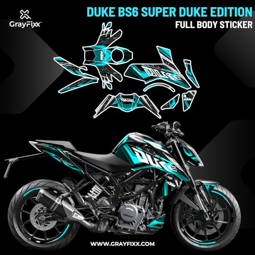 Grayfixx Full Body Graphics for Duke 250 | Made in Premium Gloss Vinyl with FPF(Fade Protection Film), Precut Sticker, Water Proof, Pack of 1 for Both Side-Self-Adhesive - Image 2